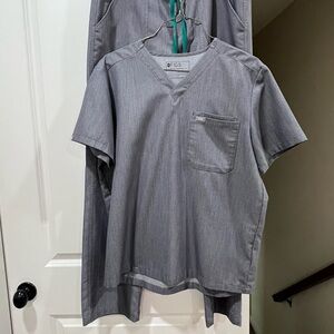 Figs men’s scrub set graphite gray size large